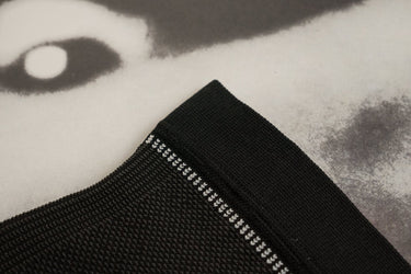 Flatlock stitching detail on B4M performance arm sleeve