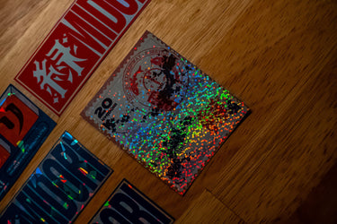 Detailed holographic finish of graphic sticker from Sticker Pack 01 collection